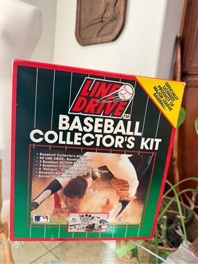1991 Line Drive Baseball Collector’s Kit MLB Cards Album Beckett Vintage